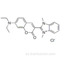 Cloruro de 2- [7- (dietilamino) -2-oxo-2H-1-benzopiran-3-il] -1,3-dimetil-1H-bencimidazolio CAS 29556-33-0